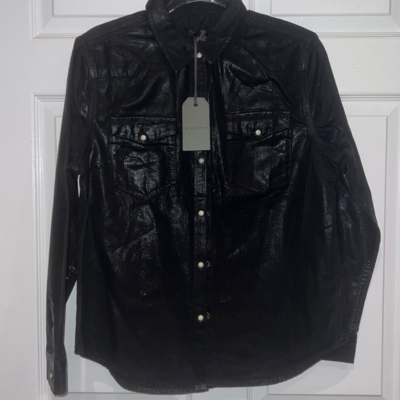All Saints Tops - BNWT All Saints wax costed western shirt. Size US10/UK14